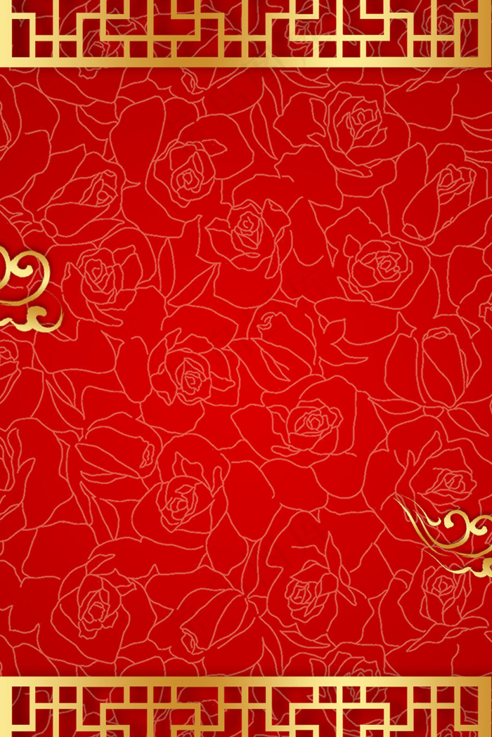 底纹玫瑰纹理海报背景