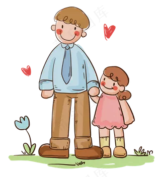 父亲节妇女简笔画