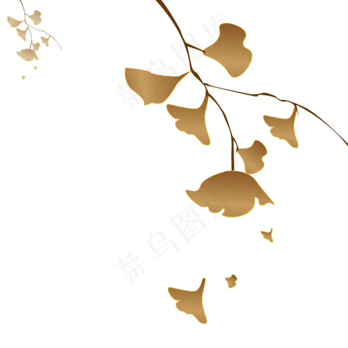 秋天主题银杏叶(1500*1500px 300 dpi )ai矢量模版下载