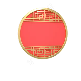 红色金色电商舞台圆盘,免抠元素