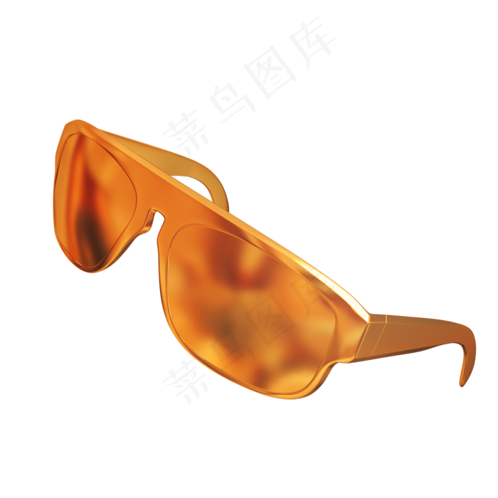 C4D电商海报装饰眼镜,免抠元素