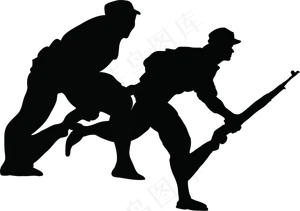 革命军人剪影