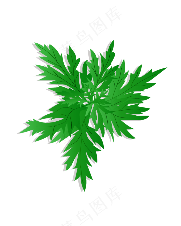 矢量免扣卡通树叶