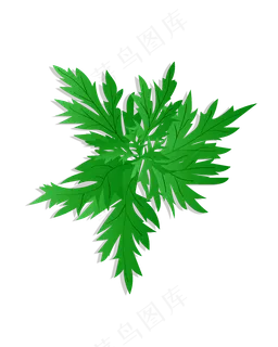 矢量免扣卡通树叶