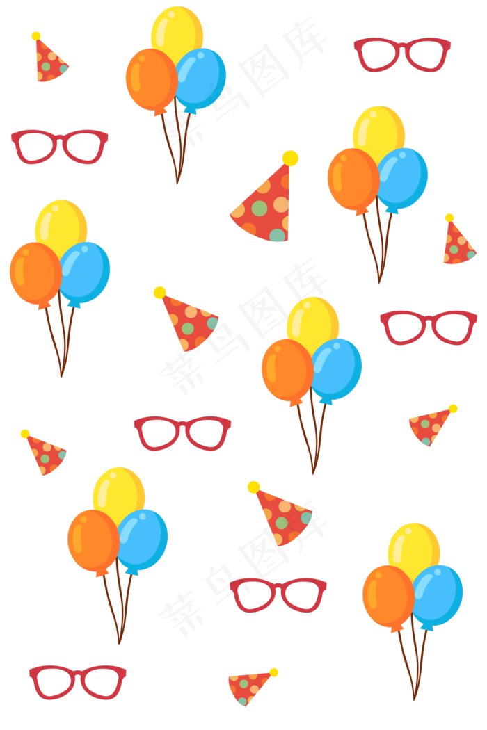 愚人节气球底纹插画