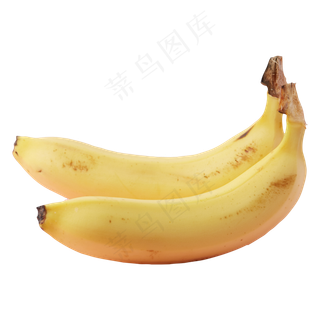 二根黄色的香蕉免抠图