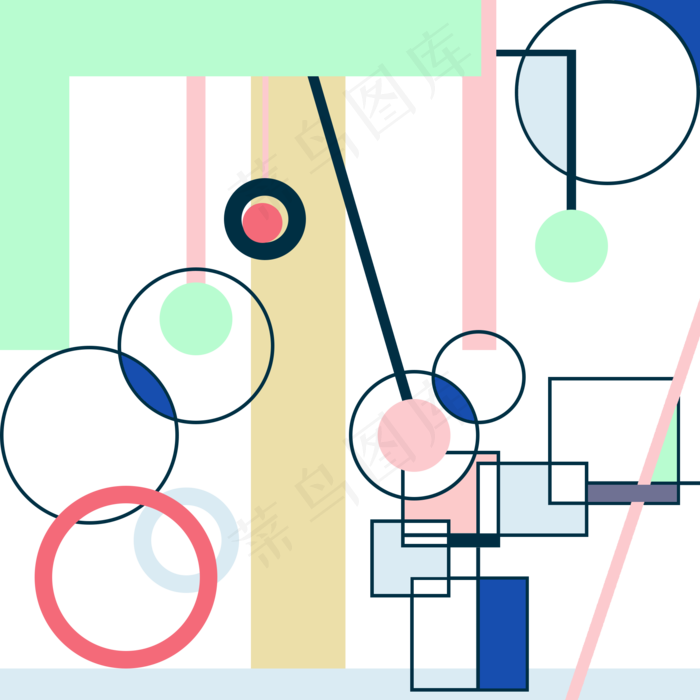 彩色卡通印花装饰图,免抠元素(2000*2000px 300 dpi )psd模版下载