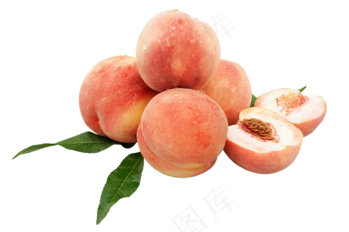 新鲜水果桃,免抠元素(2998*2000px 300 dpi )