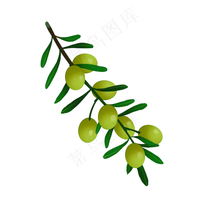 和平绿色橄榄枝(2000X2000(DPI:300))psd模版下载