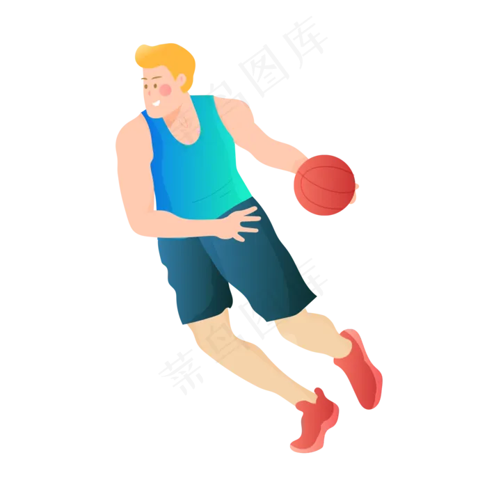 卡通打篮球(2000X2000(DPI:300))psd模版下载