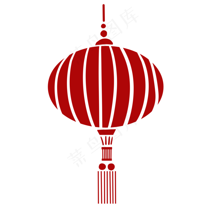手绘喜庆大红灯笼,免抠元素
