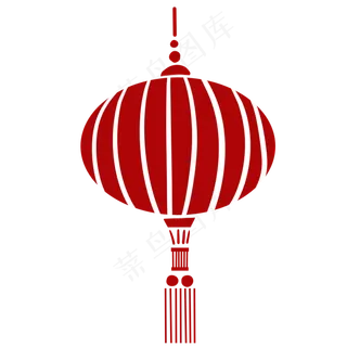 手绘喜庆大红灯笼,免抠元素