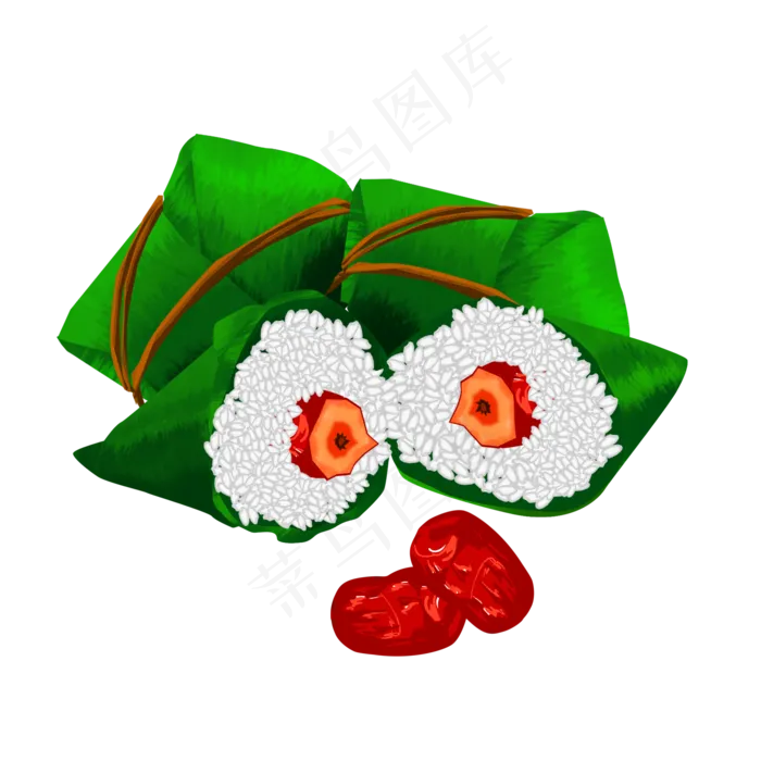 绿色的粽子(2000X2000(DPI:300))psd模版下载