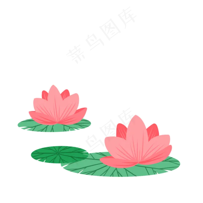 可爱小清新粉色荷花(1200X1200(DPI:300))psd模版下载
