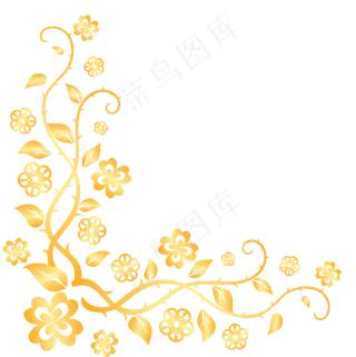 矢量金色花