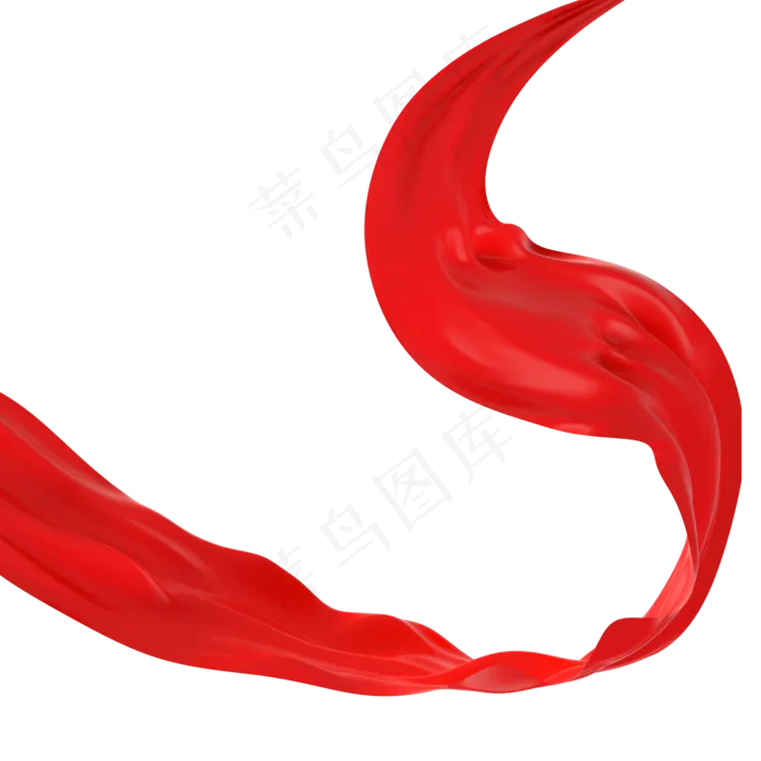 红色丝带,免抠元素(2000*2000px 300 dpi )