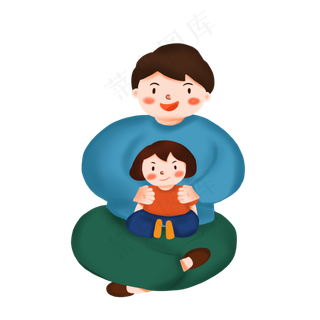 感恩父亲节人物元素