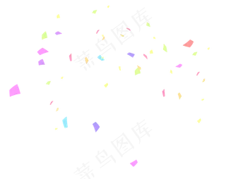 生日节日庆典飘舞彩带,免抠元素