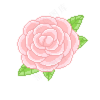 像素风粉玫瑰