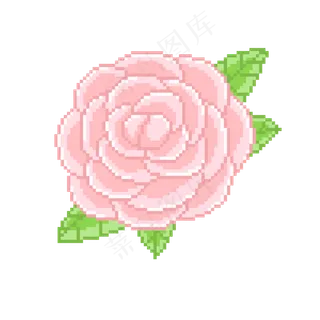 像素风粉玫瑰