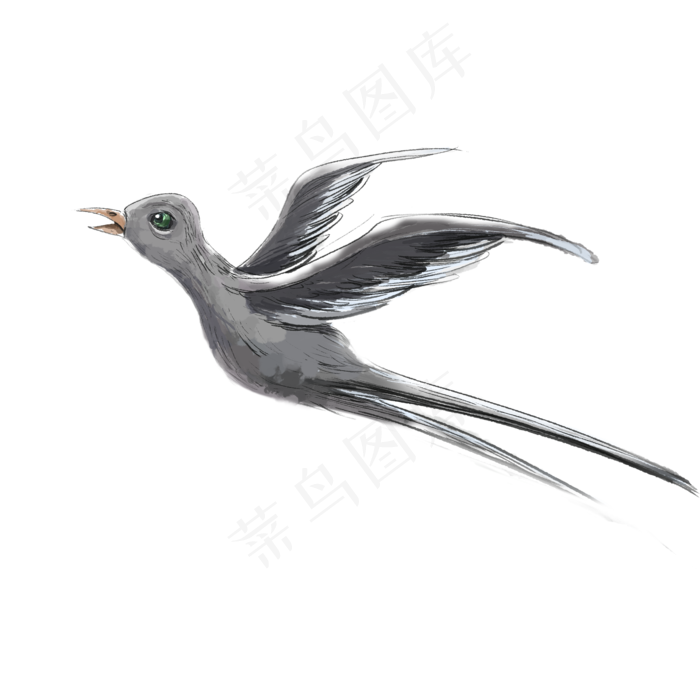 燕子主题飞翔的燕子卡通手绘