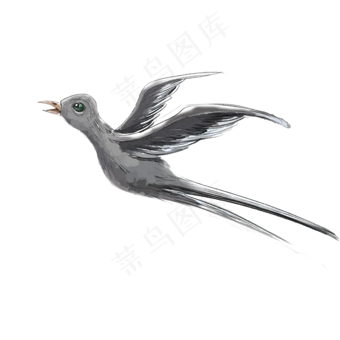 燕子主题飞翔的燕子卡通手绘(2000X2000(DPI:300))psd模版下载