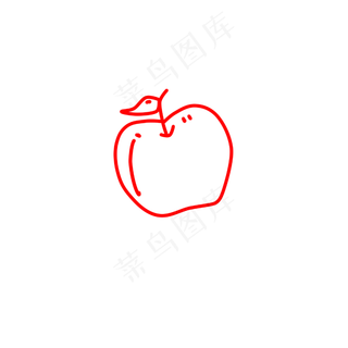 线条苹果