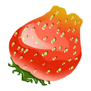手绘红色草莓