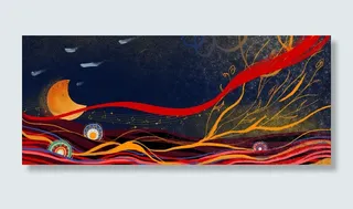 神话中国风新式中国风传说艺术罗盘宇宙