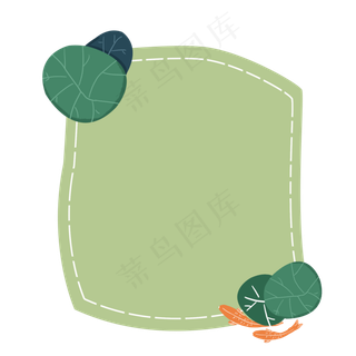 绿色荷花边框矢量素材
