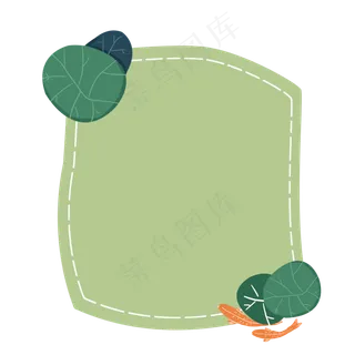 绿色荷花边框矢量素材