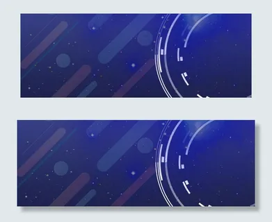 线条科技商务背景展板