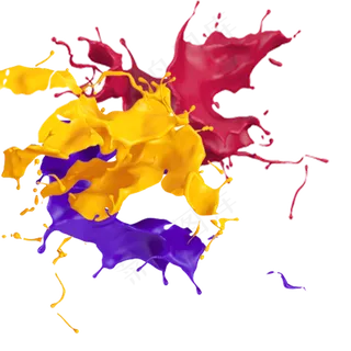 不规则图形彩色水彩泼墨矢量素材