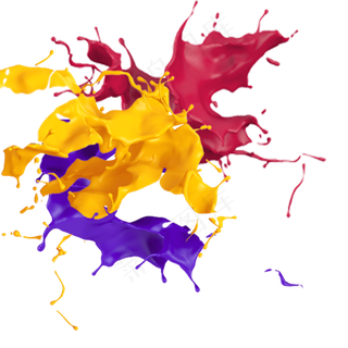 不规则图形彩色水彩泼墨矢量素材