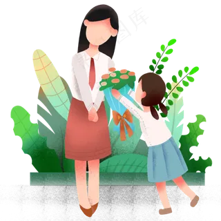 教师节献花学生