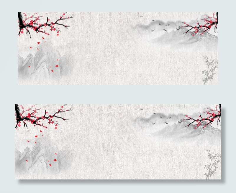 手绘复古中国风banner