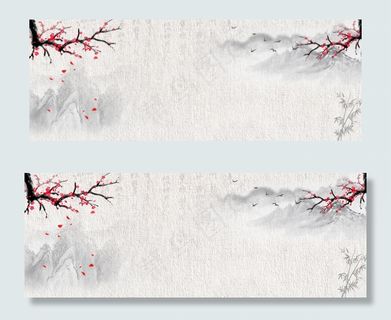 手绘复古中国风banner
