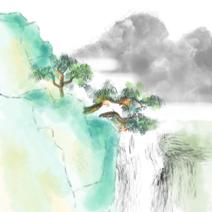 水墨山水风景画