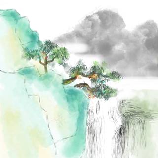 水墨山水风景画