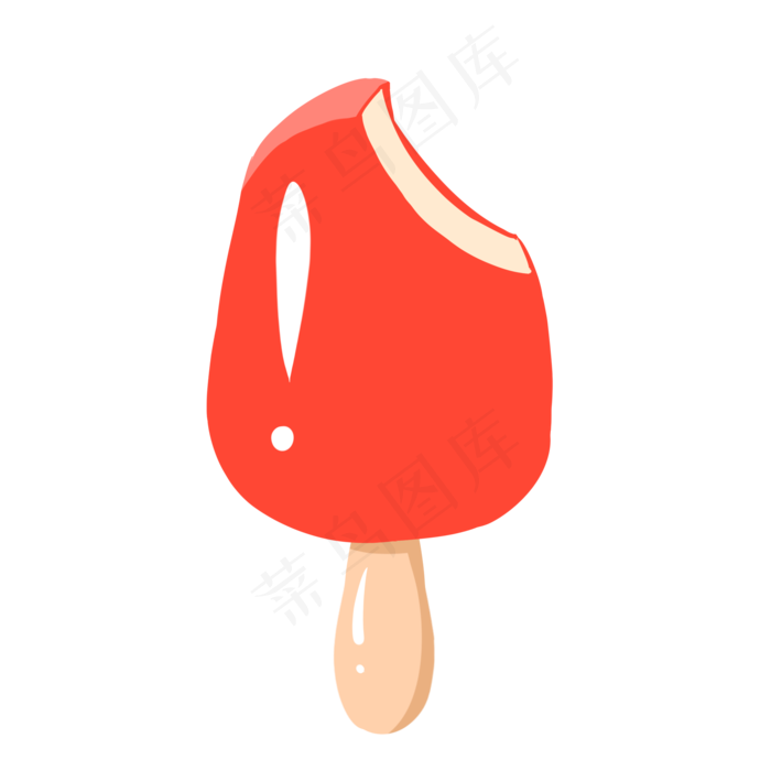 夏季美味水果冰激凌插画,免抠元素