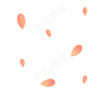 花瓣叶子漂浮渐变简约颜色搭配,免抠元素