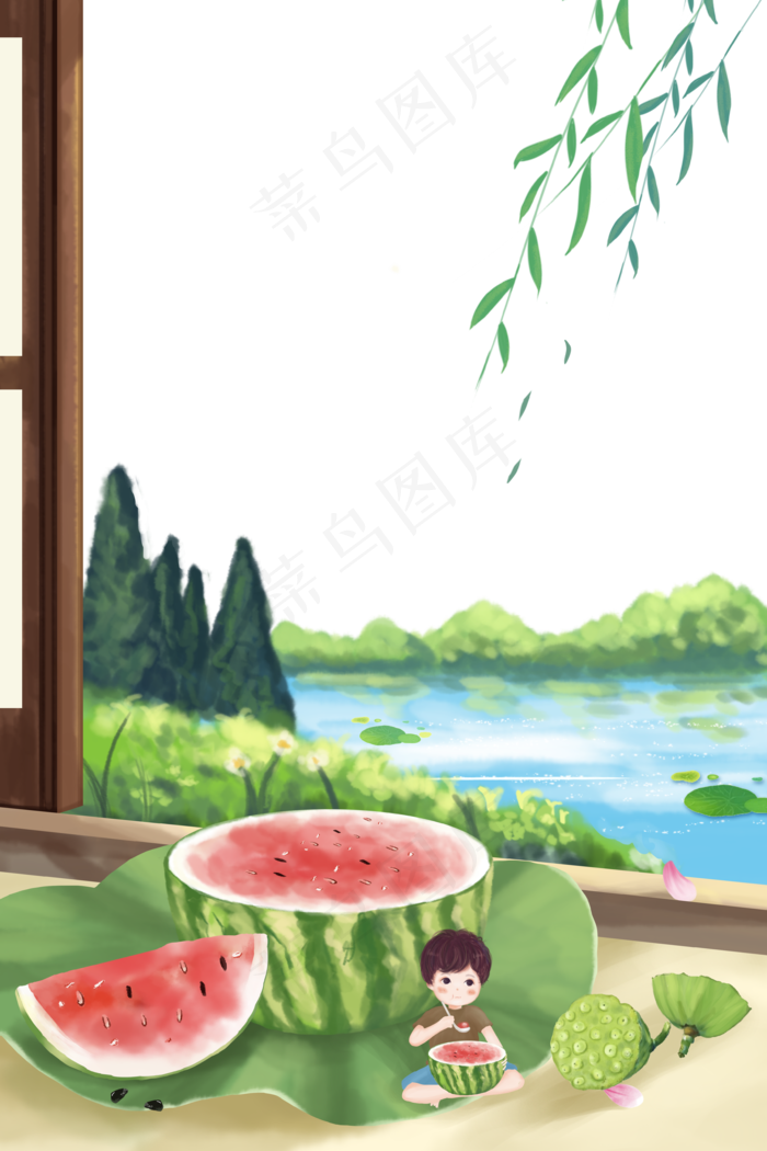 二十四节气夏天立夏(1125X2436(DPI:72))psd模版下载