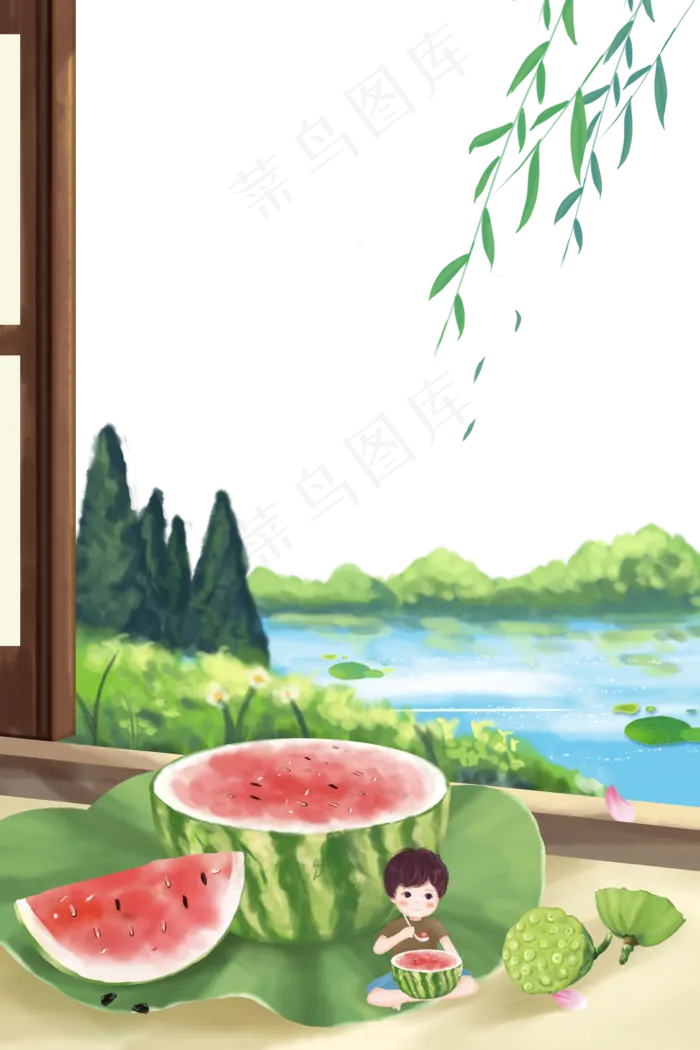 二十四节气夏天立夏(1125X2436(DPI:72))psd模版下载