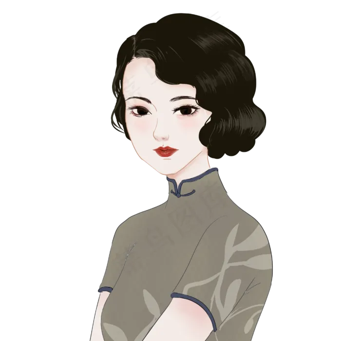 民国女人(3000X3000(DPI:72))psd模版下载