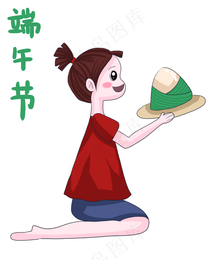 端午节肉粽甜粽粽子卡通(2952X3543(DPI:300))psd模版下载