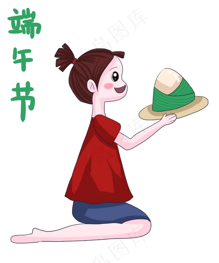 端午节肉粽甜粽粽子卡通(2952X3543(DPI:300))psd模版下载