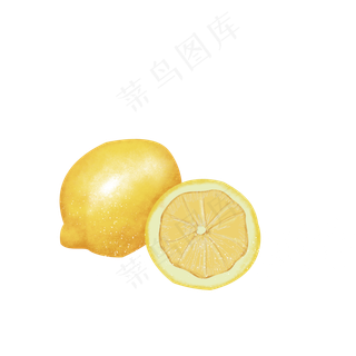 黄色切开的柠檬新鲜水果绿色食品,免抠元素