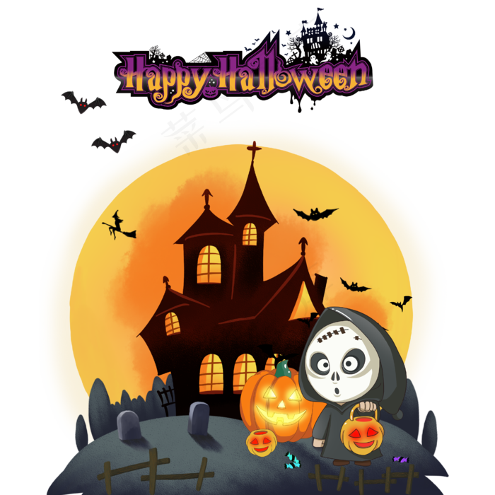万圣节鬼怪,免抠元素
