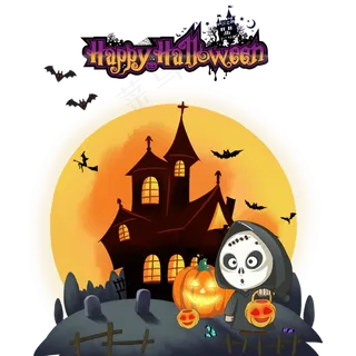 万圣节鬼怪,免抠元素
