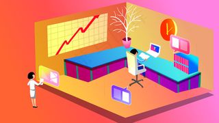 黄色系扁平风商务金融配图